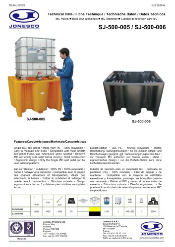 SINGLE IBC SPILL  PALLET  (SUMP ONLY)