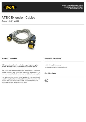 ATEX Extension Cables