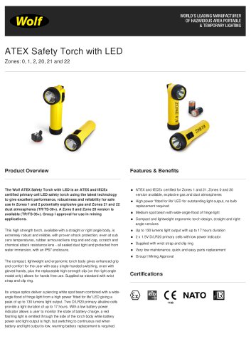 ATEX SAFETY TORCH WITH LED