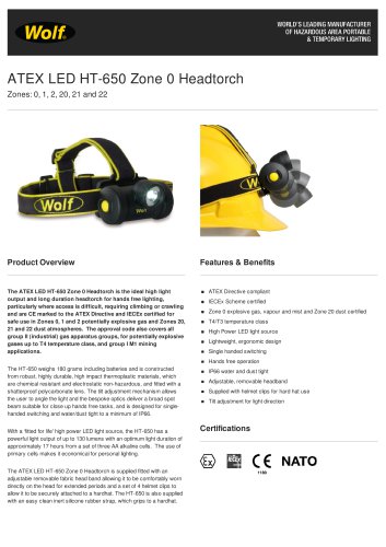 ATEX ZONE 0 LED HEADTORCH