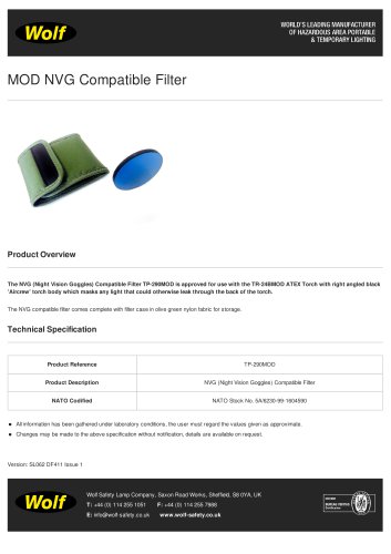 MOD NVG Compatible Filter