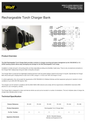 Rechargeable Torch Charger Bank