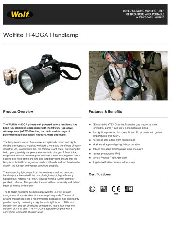 Wolflite H-4DCA Handlamp