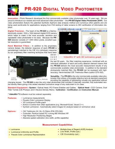 PR-920 Digital Video Photometer