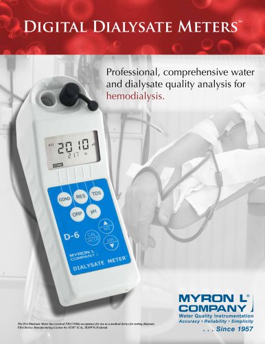 DIGITAL DIALYSATE METERS (MODELS D-6 & D-4)™