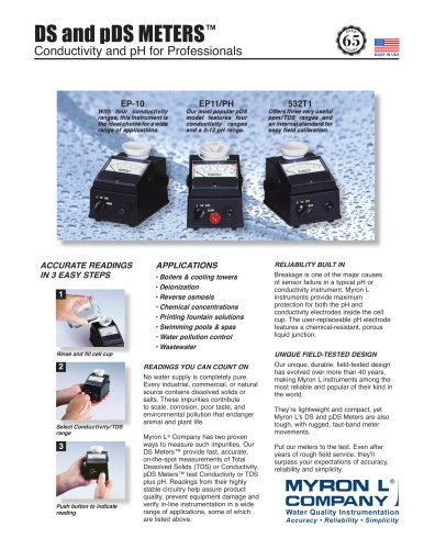 DS & pDS Meters&trade; TDS/Conductivity and pH Testing Instruments