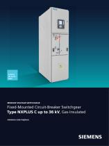 Fixed-Mounted Circuit-Breaker Switchgear Type NXPLUS C up to 36 kV, Gas-Insulated