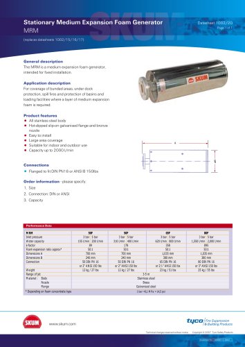 Stationary Medium Expansion Foam Generator