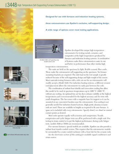 3448 High Temperature Self-Supporting Furnace Extensometers (1200 °C)