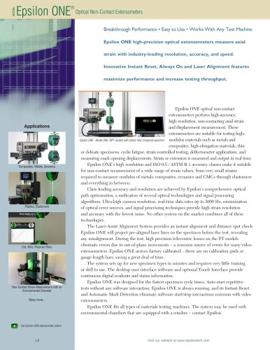 Epsilon ONE® Optical Non-Contact Extensometers