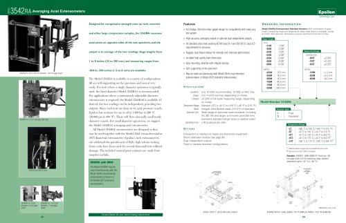 Model 3542RA Averaging Axial Extensometers