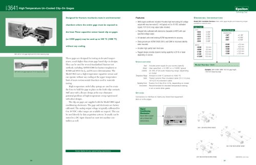 Model 3641 High Temperature Clip-On Gages