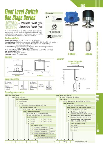 Float Level Switch-EDW_EDX_602