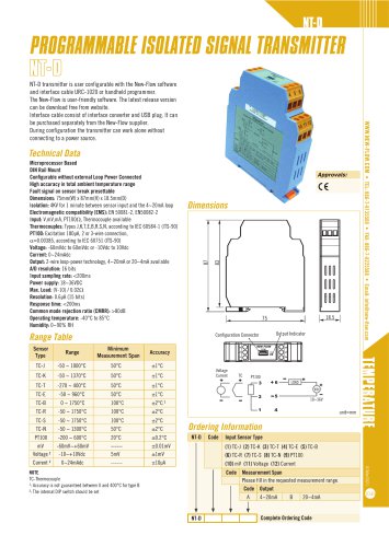 Industrial analog signal transmitter NT_D