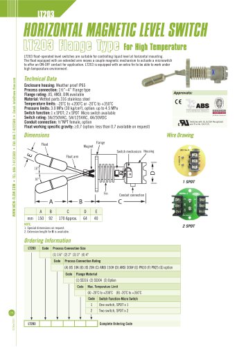 LT203 Float level switch