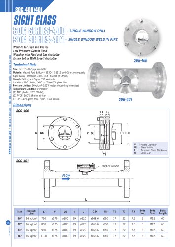 Sight Glass - SOG 4 Series