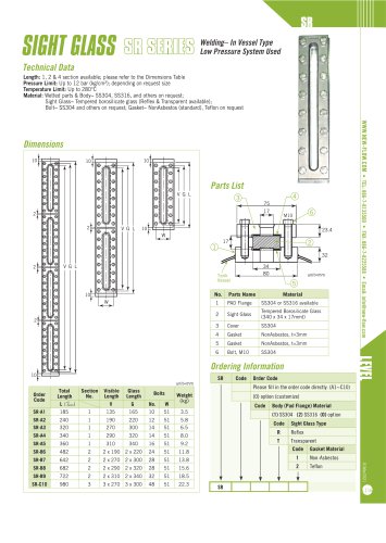 Sight Glass- SR series