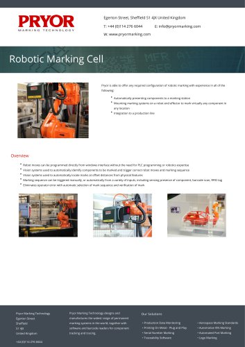 Robotic Marking Cell