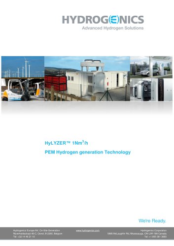 HyLYZER™ 1Nm 3 /h PEM Hydrogen generation Technology