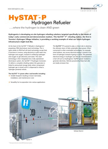 HySTAT-P Hydrogen Refueler 