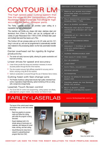 Farley Laserlab Contour LM Cutting Machine Brochure