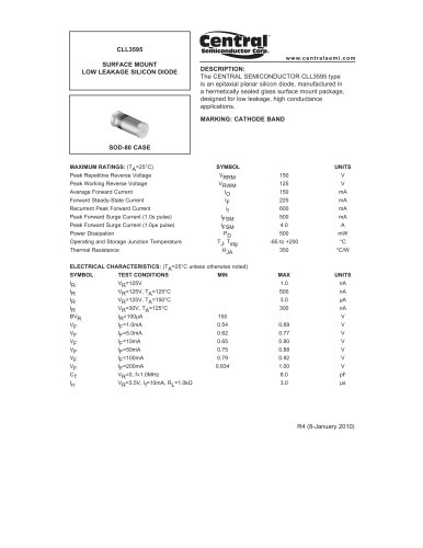 CLL3595 Surface mount Diode-Low Leakage Single