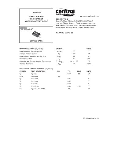 CMDSH2-3 Surface mount Diode-Schottky (