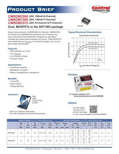 CMRDM3590 (20V, 160mA N-Channel)