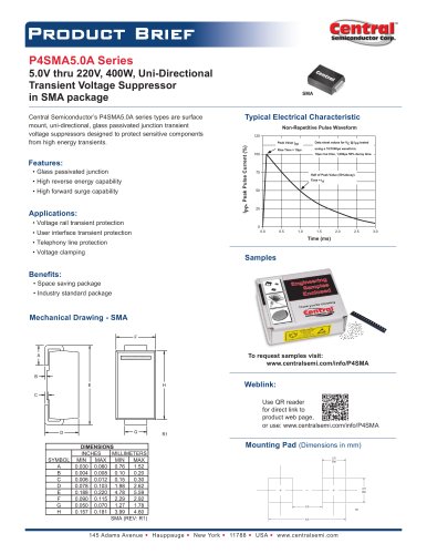 Protection Devices P4SMA5.0A Series