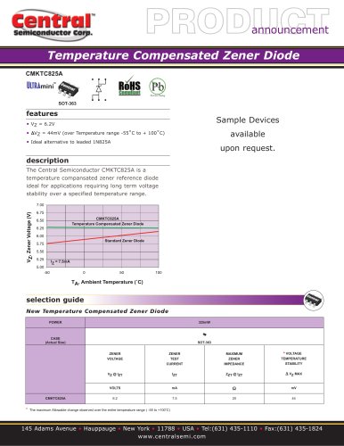 Temperature Compensated Zener Diode