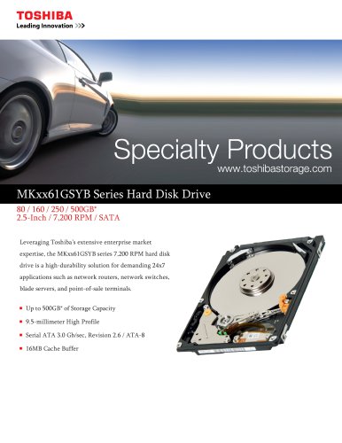 MKxx6lGSYB Series Hard Disk Drive