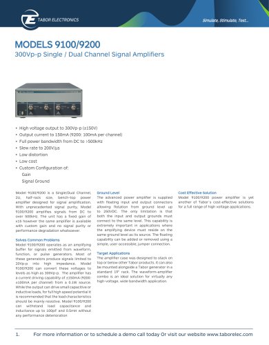 MODELS 9100/9200