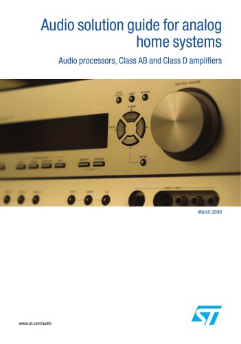 Audio solution guide for analog  home systems