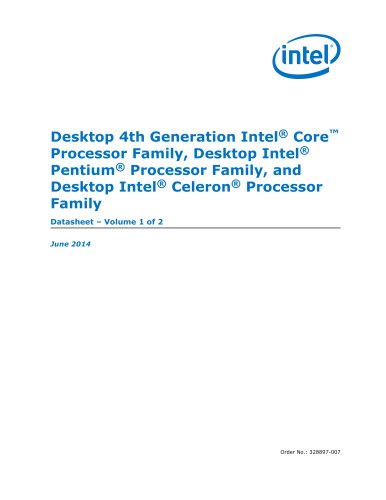 Desktop 4th Generation Intel® Core? Processor Family: Datasheet, Vol. 1