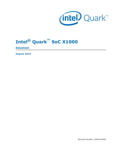 Intel® Quark™ SoC X1000 Series