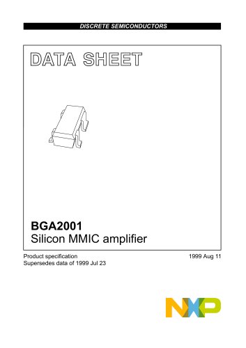 BGA2001 Silicon MMIC amplifie