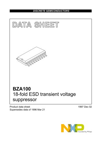 BZA100 18-fold ESD transient voltage suppressor