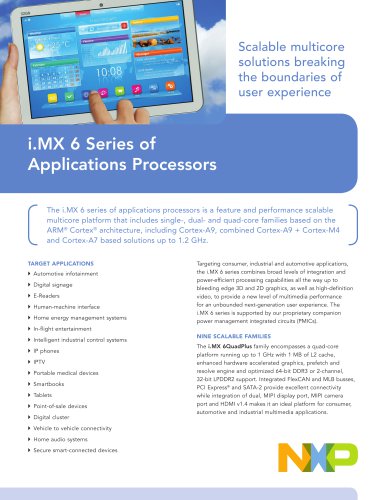 i.MX 6 Series of Applications Processors