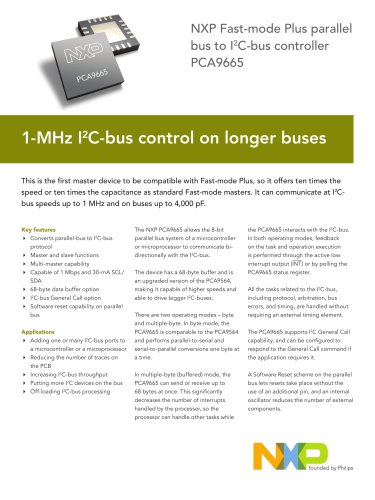 NXP Fast-mode Plus parallel bus to I2 C-bus controller PCA9665