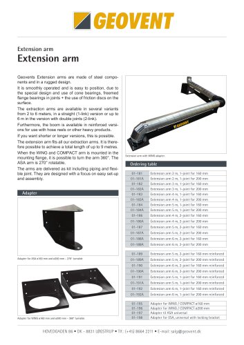 Extension arm