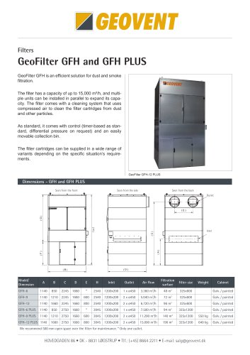 Geofilter - GFH and GFH PLUS