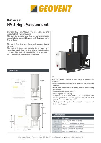 HVU High Vacuum Unit