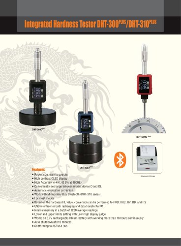 Leeb Hardness Tester/Portable/Digital OLED Display/Auto impact direction identification/ Bluetooth printer/DHT-300plus/DHT-310plus