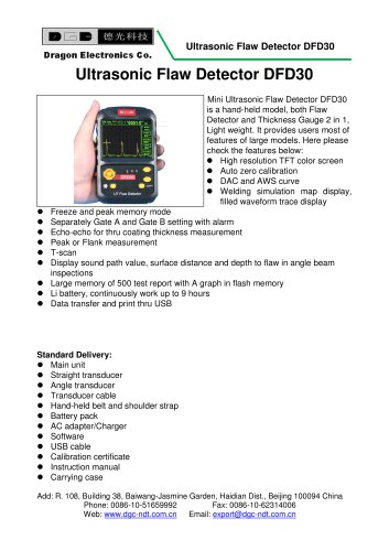 Ultrasonic Flaw Detector DFD30/Portable