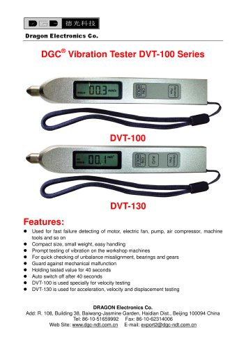 Vibration Tester DVT-100 Series/Portable/Pen type