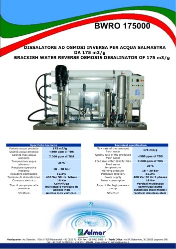 Brackish water industrial desalination systems