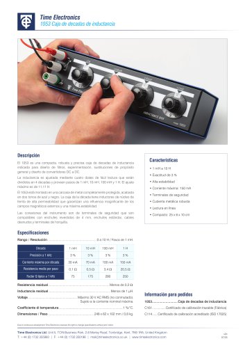 1053 Caja de decadas de inductancia
