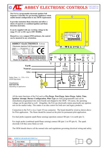 FL4503 (FL4502) ELECTRONIC IGNITION CONTROLLER FOR POOL HEATERS