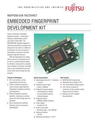 Embedded Fingerprint  Development Kit