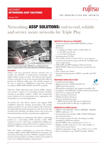 Networking ASSP Solutions